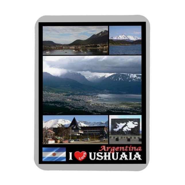 Magnet Flexible Ushuaia - I Love - Argentine - (Vertical)