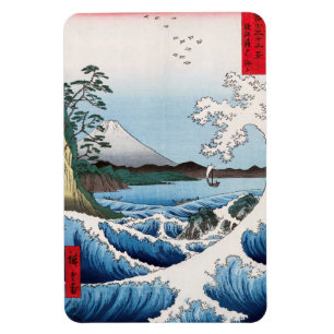 Magnet Flexible Utagawa Hiroshige - Mer au large de Satta, provinc