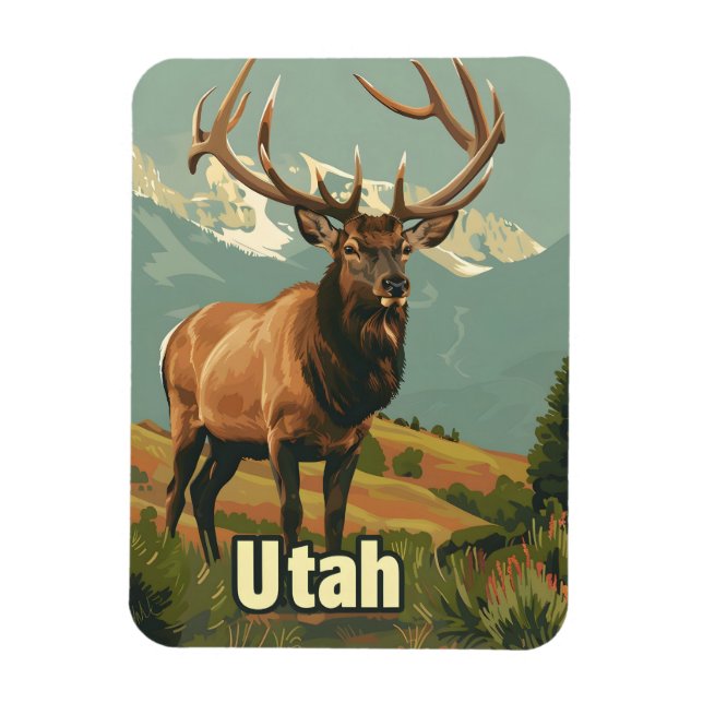 Magnet Flexible Utah Elk (Vertical)