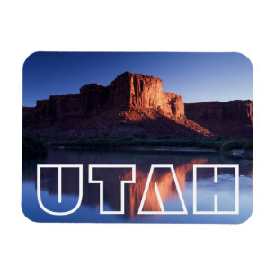 Magnet Flexible Utah, une mesa se reflétant dans le fleuve Colorad