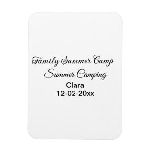 Magnet Flexible Vacances de camping en famille ajoutez nom dateÉté