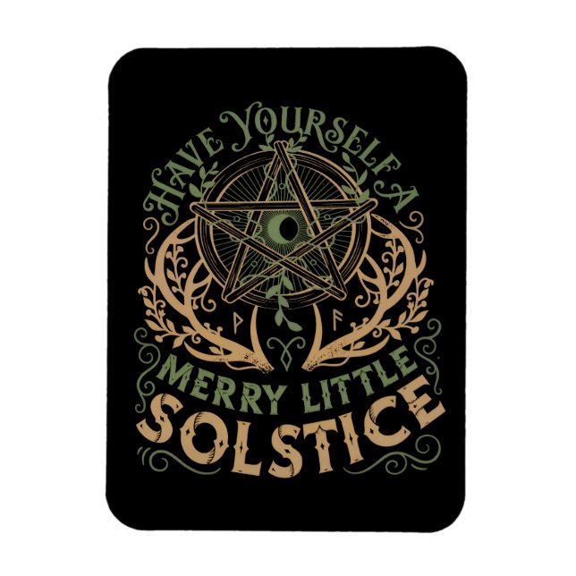 Magnet Flexible Vacances de Noël Yule Solstice d'Hiver  (Vertical)