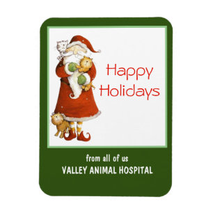 Magnet Flexible Vacances personnalisables pour Père Noël et Chats