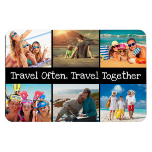 Magnet Flexible Vacances Photo Collage Voyage Souvent Ensemble