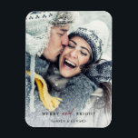 Magnet Flexible Vacances photo simple et brillante<br><div class="desc">Noël moderne et simple | Aimant photo de vacances. Pour une personnalisation plus avancée de cette conception,  cliquez sur le BOUTON OUTIL DESIGN BLEU.</div>