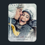 Magnet Flexible Vacances photo simple et brillante<br><div class="desc">Noël moderne et simple | Aimant photo de vacances. Pour une personnalisation plus avancée de cette conception,  cliquez sur le BOUTON OUTIL DESIGN BLEU.</div>