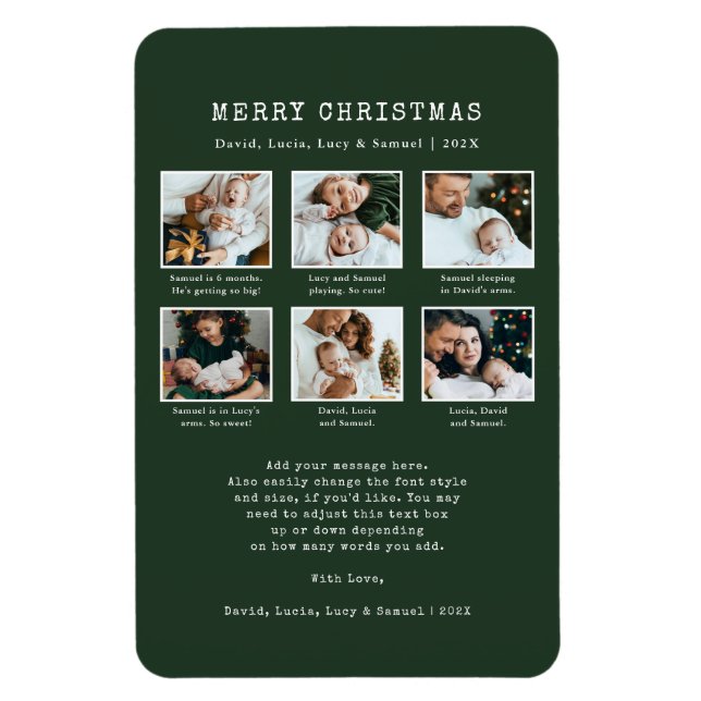 Magnet Flexible Vacances Photo Vertes  (Vertical)