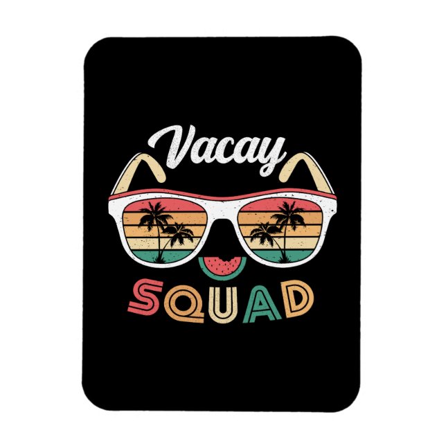 Magnet Flexible Vacay Squad Funny Beach Vacances d'été (Vertical)