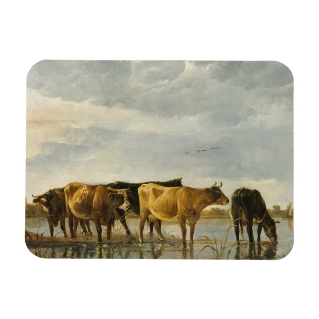 Magnet Flexible Vaches dans une rivière Aelbert Cuyp (Horizontal)