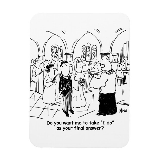 Magnet Flexible Vaches Mariages - Je fais comme la réponse finale (Vertical)