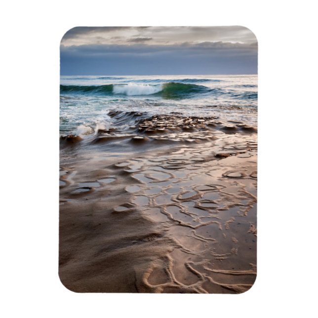 Magnet Flexible Vague de rupture sur la plage, Californie (Vertical)