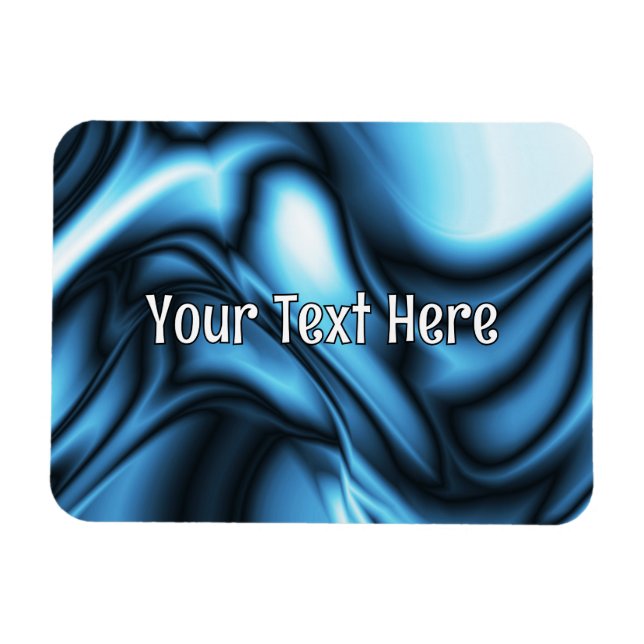Magnet Flexible Vague de soie bleue (Horizontal)