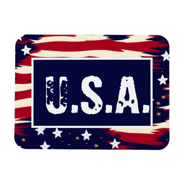 Magnet Flexible Vagues patriotiques (Horizontal)