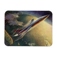 Vaisseau spatial de science-fiction vintage Avion