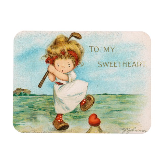 Magnet Flexible Valentine de golf fantaisiste et kitsch, circa 191 (Horizontal)