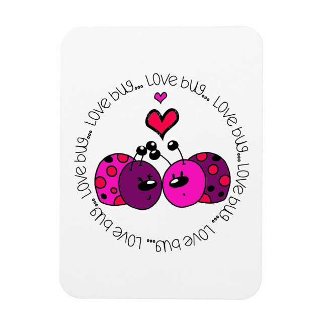 Magnet Flexible Valentine Love Bug (Vertical)