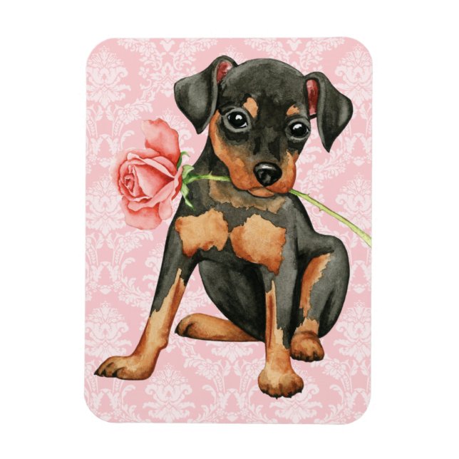 Magnet Flexible Valentine Rose Min Pin (Vertical)