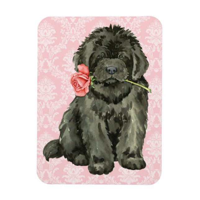 Magnet Flexible Valentine Rose Terre-Neuve (Vertical)