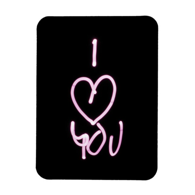 Magnet Flexible Valentines Day Love U Typographic Image Citation A (Vertical)