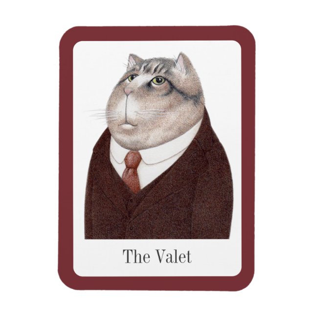 Magnet Flexible VALET CAT 3x4 Aimant flexible + texte (Vertical)