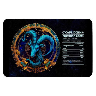 Magnet Flexible Valeur nutritionnelle à thème Capricorne