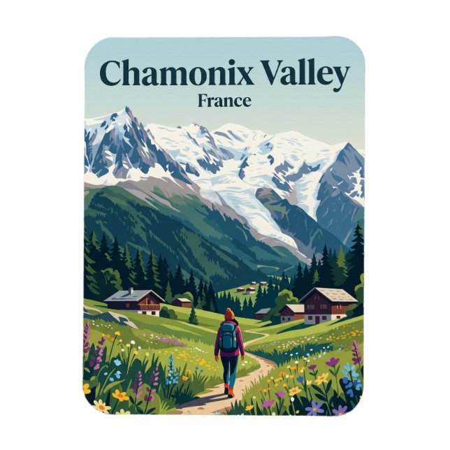 Magnet Flexible Vallée de Chamonix France (Vertical)