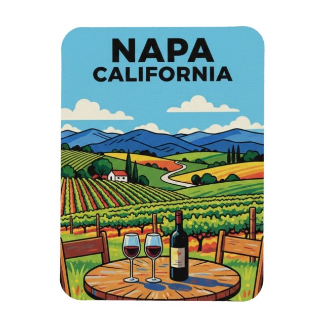 Magnet Flexible Vallée de Napa Californie (Vertical)