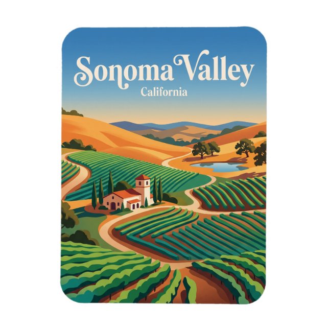 Magnet Flexible Vallée de Sonoma Californie (Vertical)
