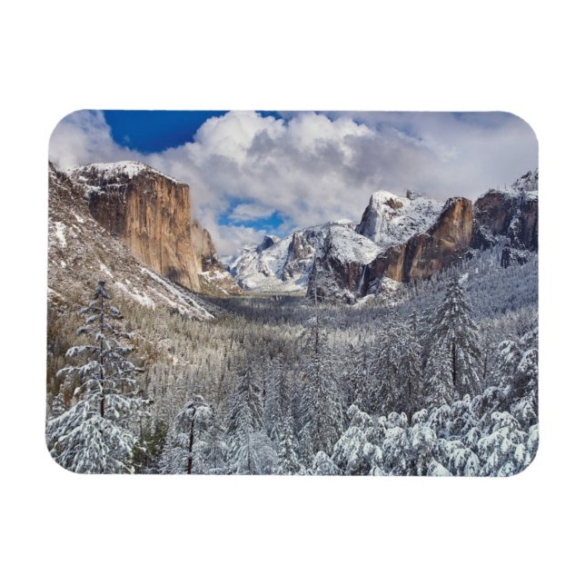 Magnet Flexible Vallée de Yosemite à la neige (Horizontal)