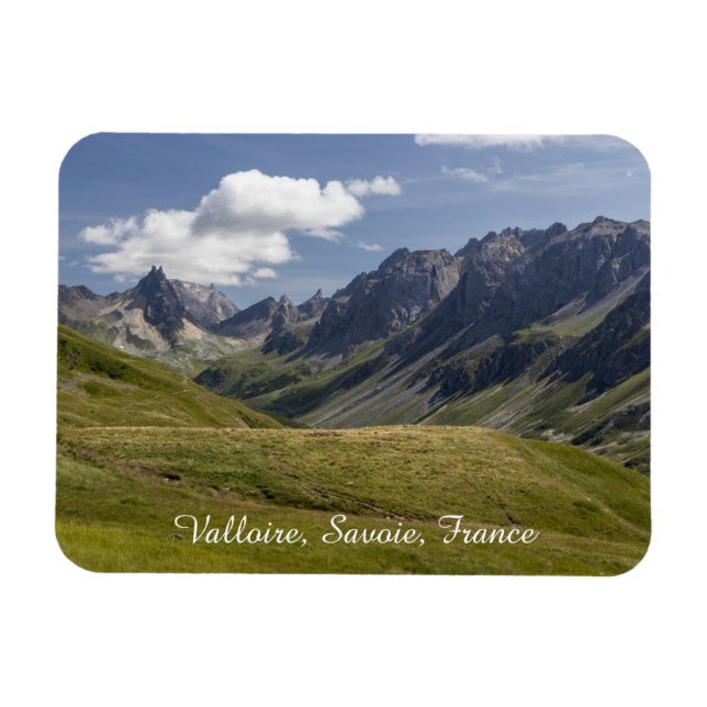 Magnet Flexible Valloire Mountains Summer Landscape, France (Horizontal)