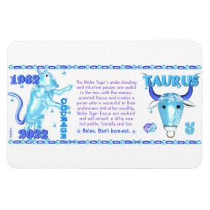Magnet Flexible Valxart 1962 2022 WaterTiger zodiac Tautus