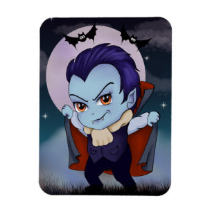 Magnet Flexible Vampire Chibi et Chauves-Souris