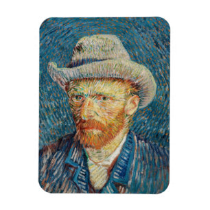 Magnet Flexible Van Gogh - Autoportrait au chapeau de feutre gris
