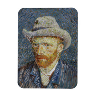 Magnet Flexible Van Gogh Autoportrait Gris Sens Casquette Peinture