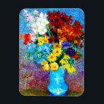 Magnet Flexible Van Gogh Flowers dans un Vase Bleu<br><div class="desc">Magnet représentant la peinture à l’huile de Vincent van Gogh Flowers in a Blue Vase (1887). De belles fleurs de différentes couleurs sont disposées dans un vase bleu : rouge,  violet,  blanc,  bleu,  jaune,  rouge,  orange. Un cadeau merveilleux pour les amateurs de post-impressionnisme et d'art hollandais.</div>