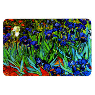 Magnet Flexible Van Gogh - Irises, beau art bleu d'Indigo
