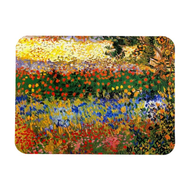 Magnet Flexible Van Gogh - Jardin à Arles (alias Jardin des fleurs (Horizontal)