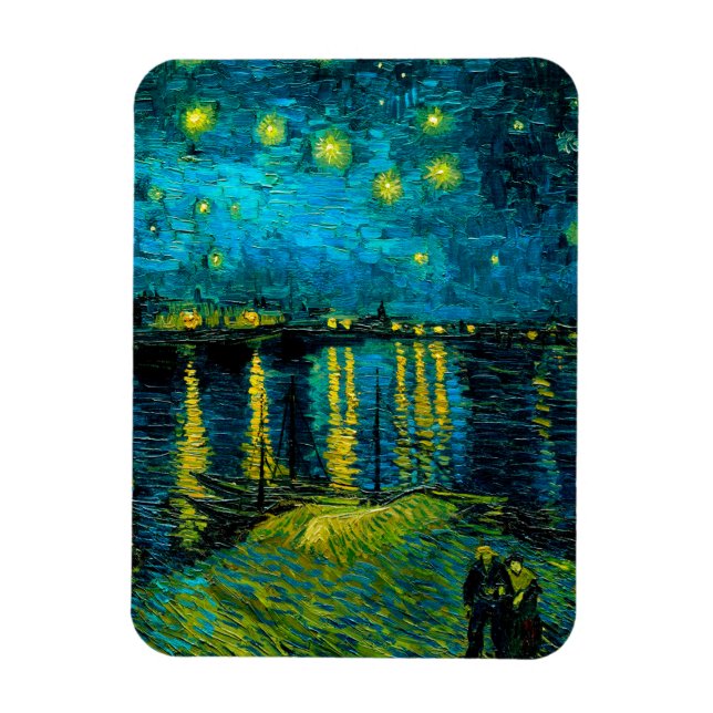 Magnet Flexible Van Gogh Nuit étoilée sur le Rhône (Vertical)