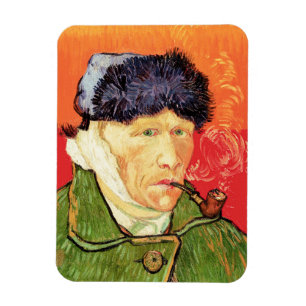 Magnet Flexible Van Gogh - Self Portrait with Bandaged Ear & Pipe