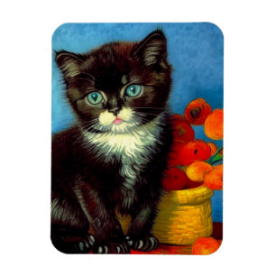Magnet Flexible Van Gogh Tuxedo Cat