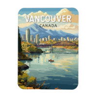 Vancouver Canada Travel Art Vintage