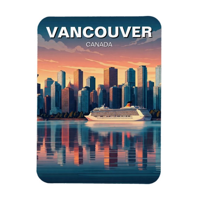Magnet Flexible Vancouver Skyline Canada Travel (Vertical)