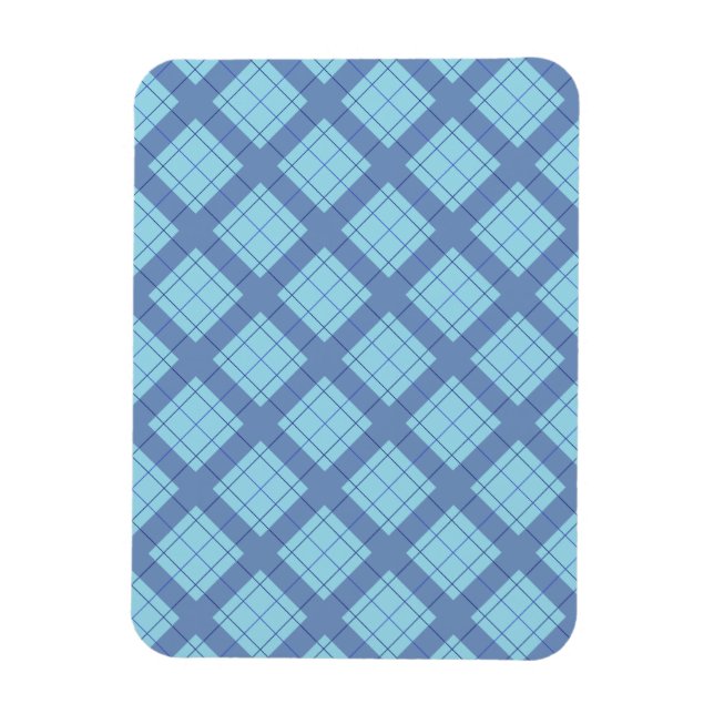 Magnet Flexible Variation bleue Plaid (Vertical)