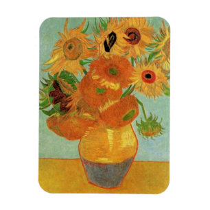 Magnet Flexible Vase avec douze tournesols de Vincent van Gogh