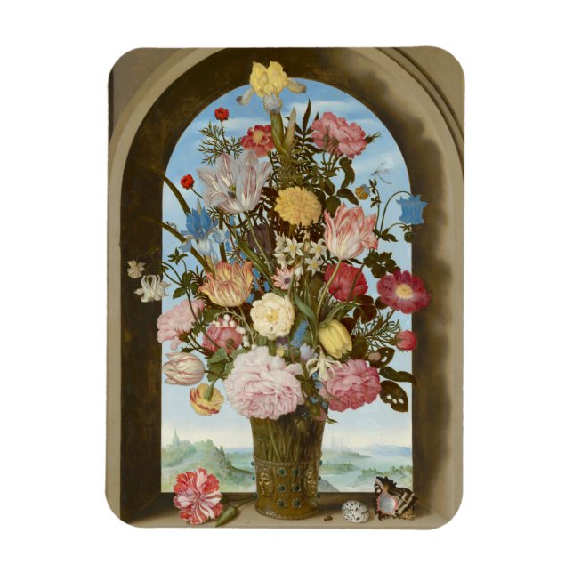 Magnet Flexible Vase de fleurs dans une fenêtre, c.1618 (Vertical)