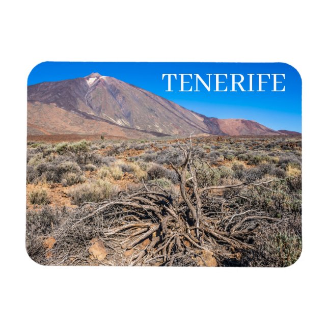 Magnet Flexible Vecteur frigo Tenerife Mount Teide vue (Horizontal)