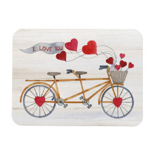 Magnet Flexible Vélo Rustique Valentine Construite Pour Deux