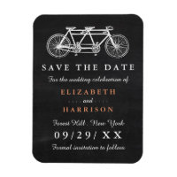 Vélo Tandem Sur Chalkboard Mariage Enregistrer La 