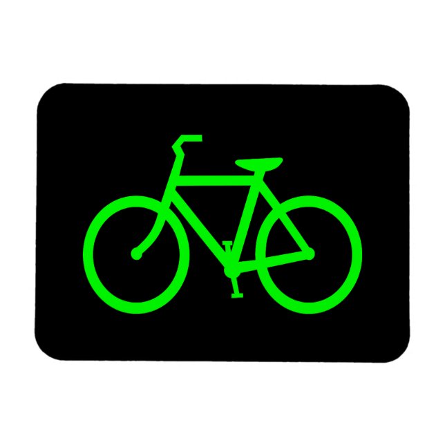 Magnet Flexible Vélo Vert Citron (Horizontal)