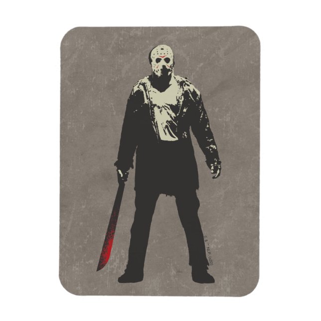 Magnet Flexible Vendredi 13 | Jason Voorhees Caractère Art (Vertical)